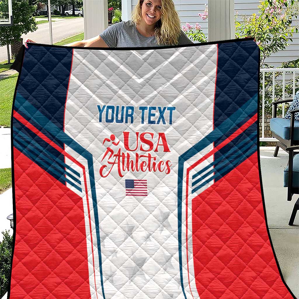 Custom USA Athletics Quilt 2024 United States Champions Proud - Wonder Print Shop