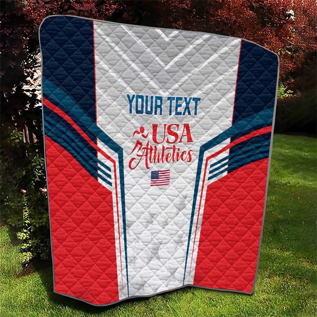 Custom USA Athletics Quilt 2024 United States Champions Proud - Wonder Print Shop