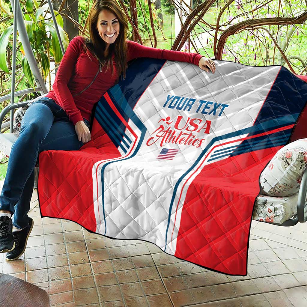 Custom USA Athletics Quilt 2024 United States Champions Proud - Wonder Print Shop
