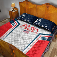 Custom USA Athletics Quilt Bed Set 2024 United States Champions Proud - Wonder Print Shop
