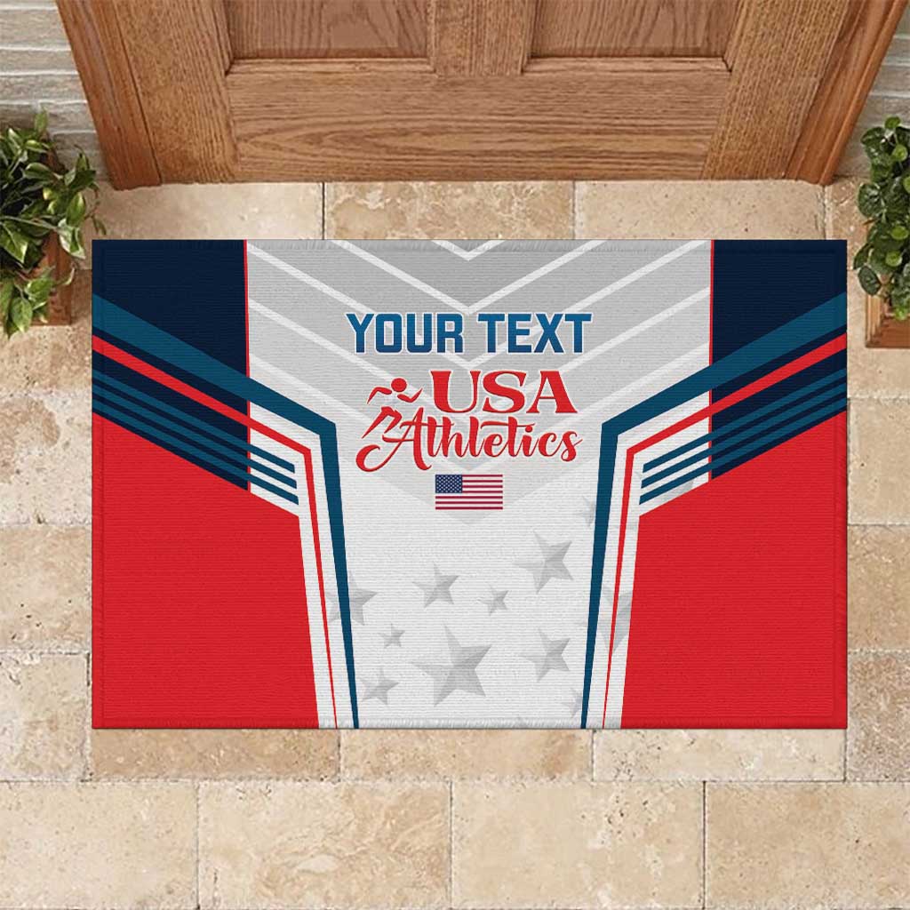 Custom USA Athletics Rubber Doormat 2024 United States Champions Proud - Wonder Print Shop