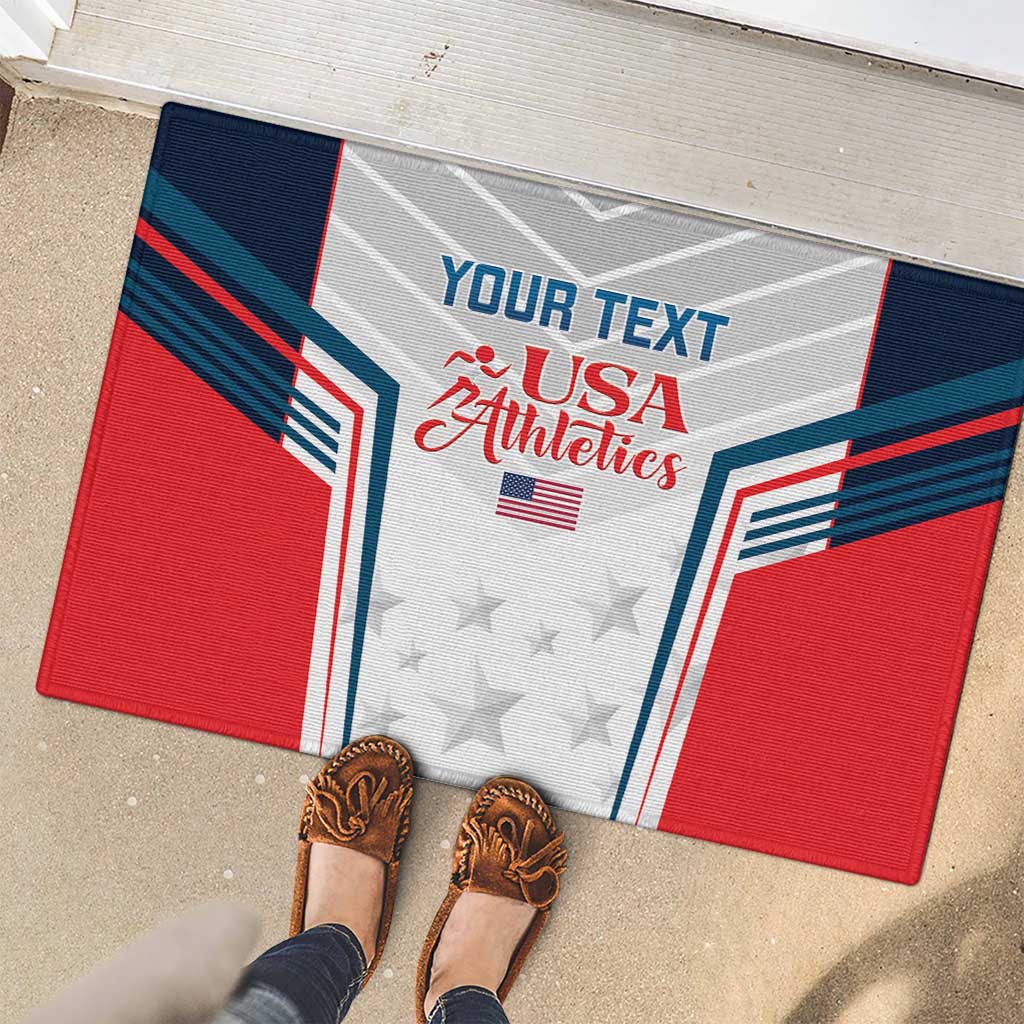 Custom USA Athletics Rubber Doormat 2024 United States Champions Proud - Wonder Print Shop