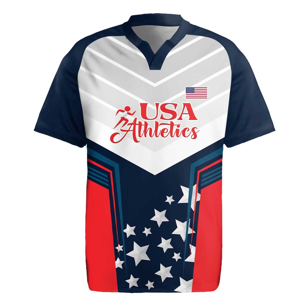 Custom USA Athletics Rugby Jersey 2024 United States Champions Proud - Wonder Print Shop