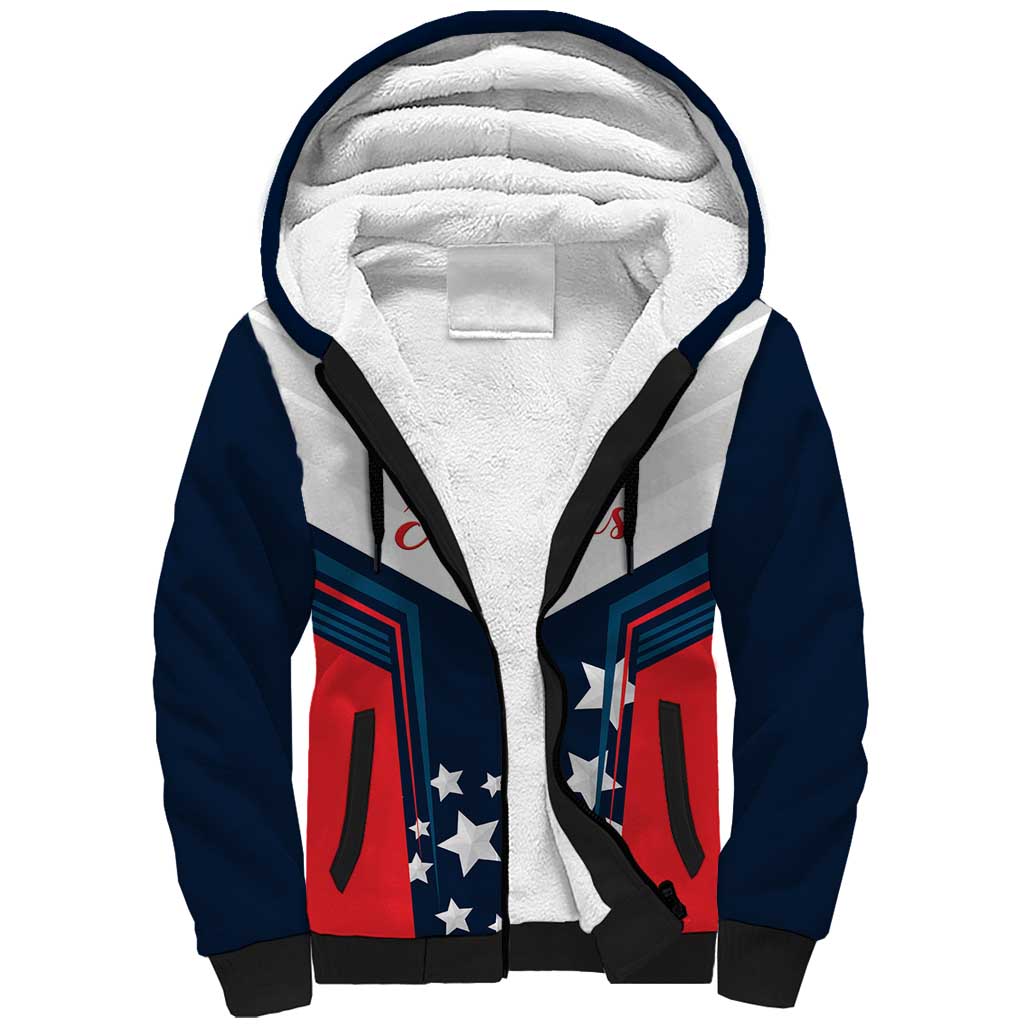 Custom USA Athletics Sherpa Hoodie 2024 United States Champions Proud - Wonder Print Shop