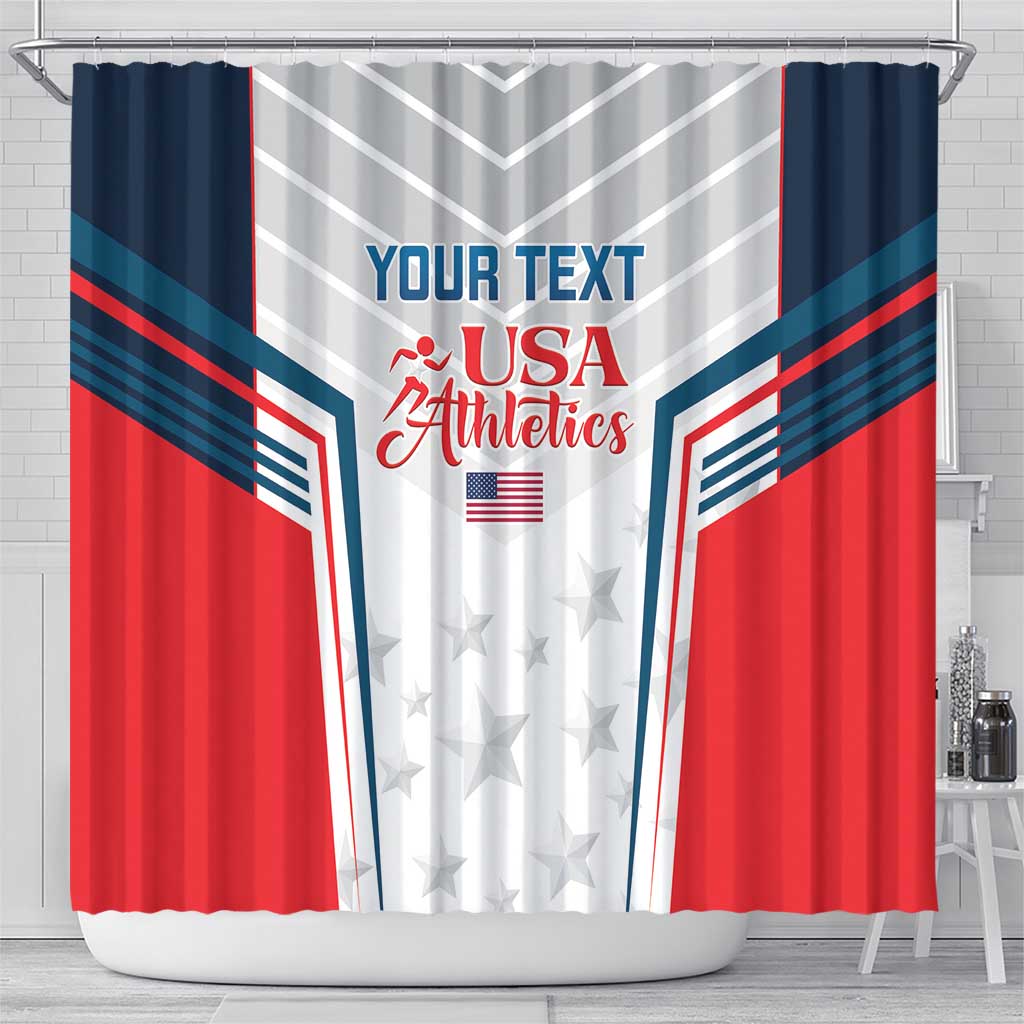 Custom USA Athletics Shower Curtain 2024 United States Champions Proud