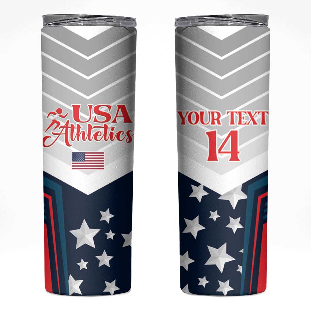 Custom USA Athletics Skinny Tumbler 2024 United States Champions Proud - Wonder Print Shop