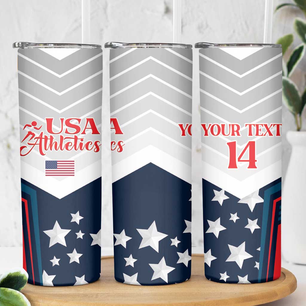 Custom USA Athletics Skinny Tumbler 2024 United States Champions Proud - Wonder Print Shop
