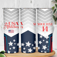 Custom USA Athletics Skinny Tumbler 2024 United States Champions Proud - Wonder Print Shop