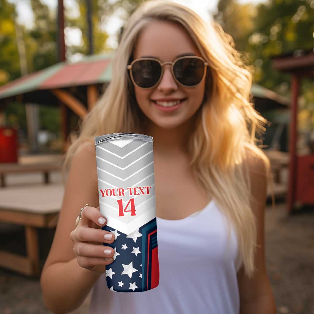 Custom USA Athletics Skinny Tumbler 2024 United States Champions Proud - Wonder Print Shop