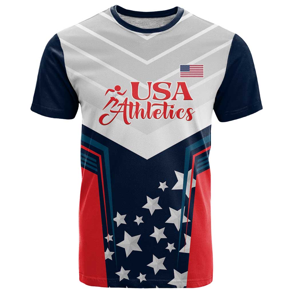 Custom USA Athletics T Shirt 2024 United States Champions Proud - Wonder Print Shop