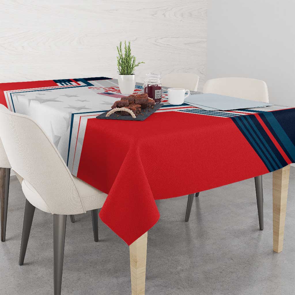 Custom USA Athletics Tablecloth 2024 United States Champions Proud - Wonder Print Shop