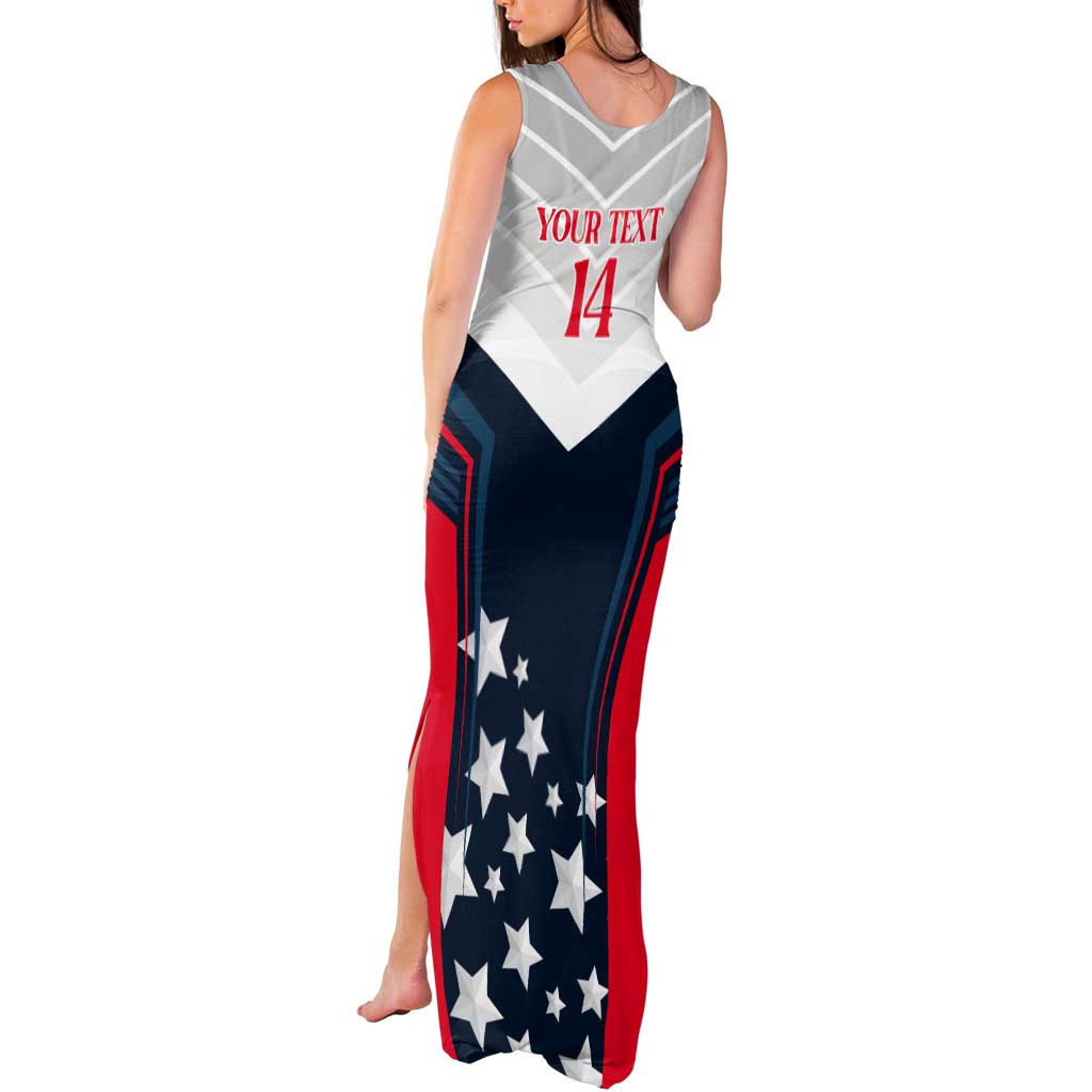 Custom USA Athletics Tank Maxi Dress 2024 United States Champions Proud - Wonder Print Shop