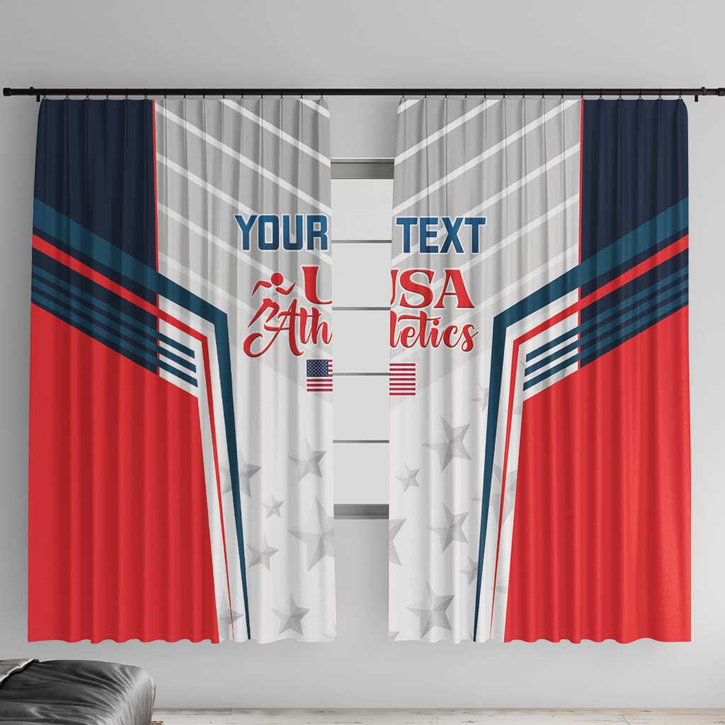 Custom USA Athletics Window Curtain 2024 United States Champions Proud - Wonder Print Shop