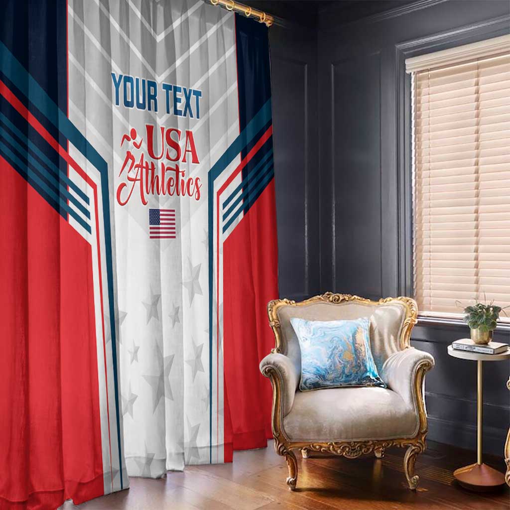 Custom USA Athletics Window Curtain 2024 United States Champions Proud - Wonder Print Shop