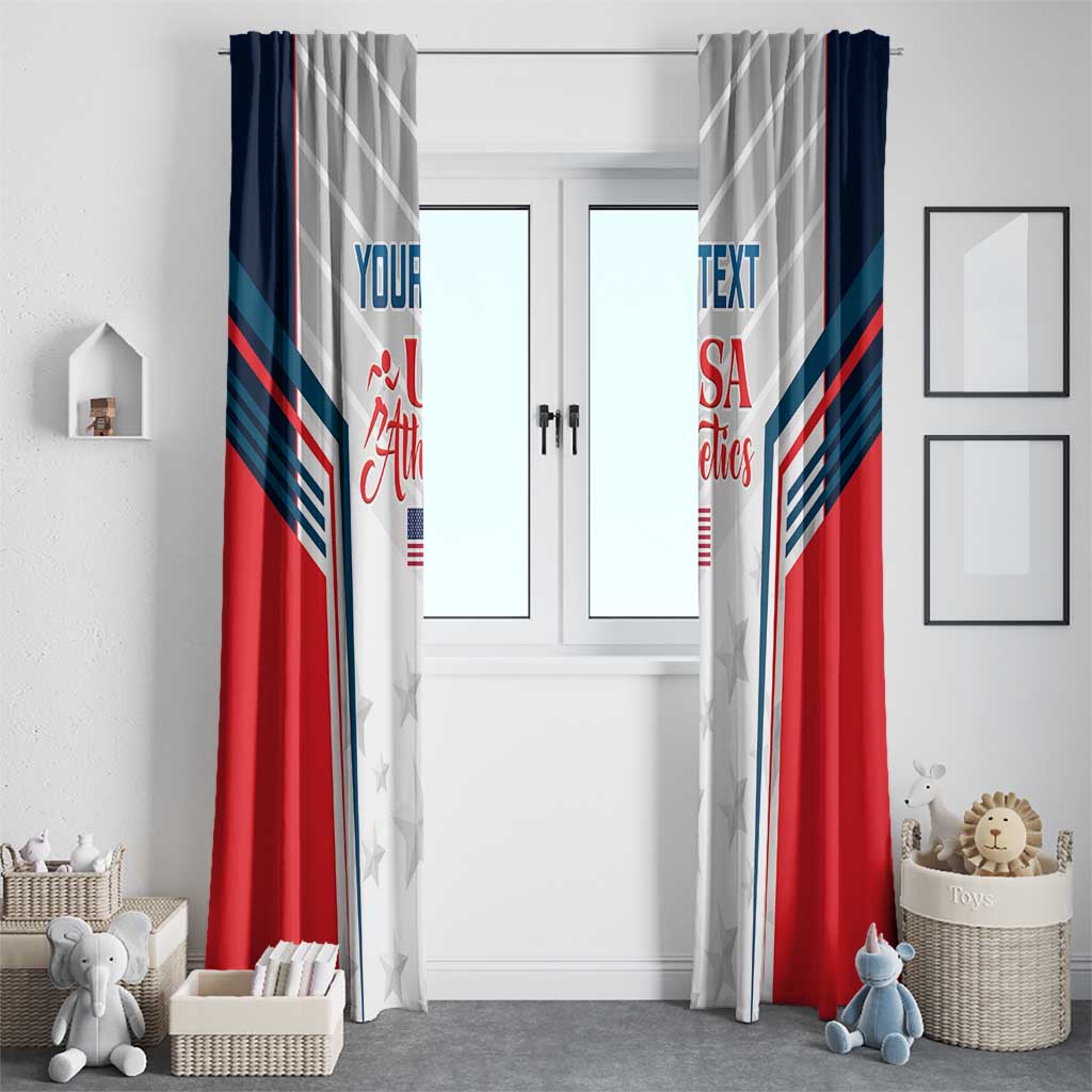 Custom USA Athletics Window Curtain 2024 United States Champions Proud - Wonder Print Shop