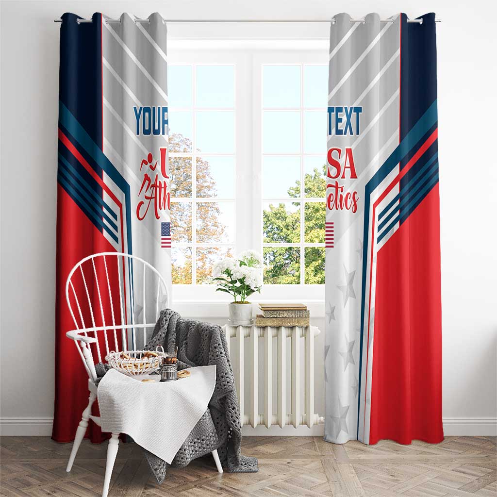 Custom USA Athletics Window Curtain 2024 United States Champions Proud - Wonder Print Shop