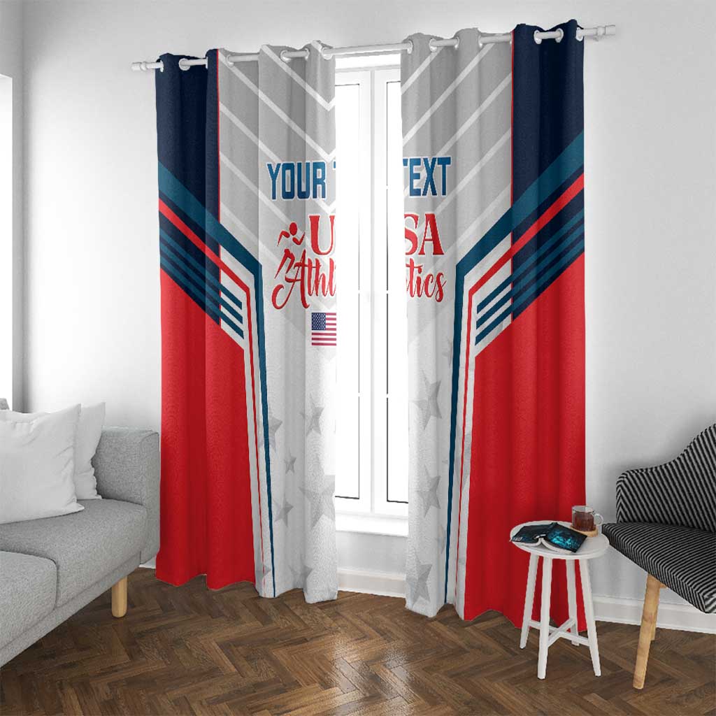 Custom USA Athletics Window Curtain 2024 United States Champions Proud - Wonder Print Shop