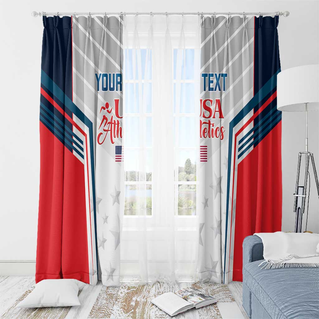 Custom USA Athletics Window Curtain 2024 United States Champions Proud - Wonder Print Shop