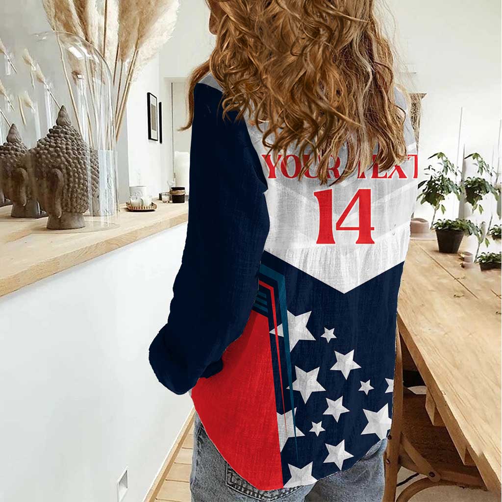 Custom USA Athletics Women Casual Shirt 2024 United States Champions Proud - Wonder Print Shop