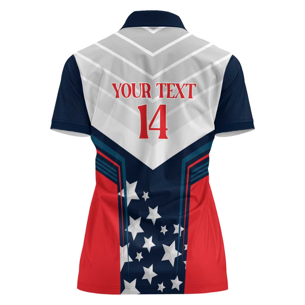 Custom USA Athletics Women Polo Shirt 2024 United States Champions Proud - Wonder Print Shop