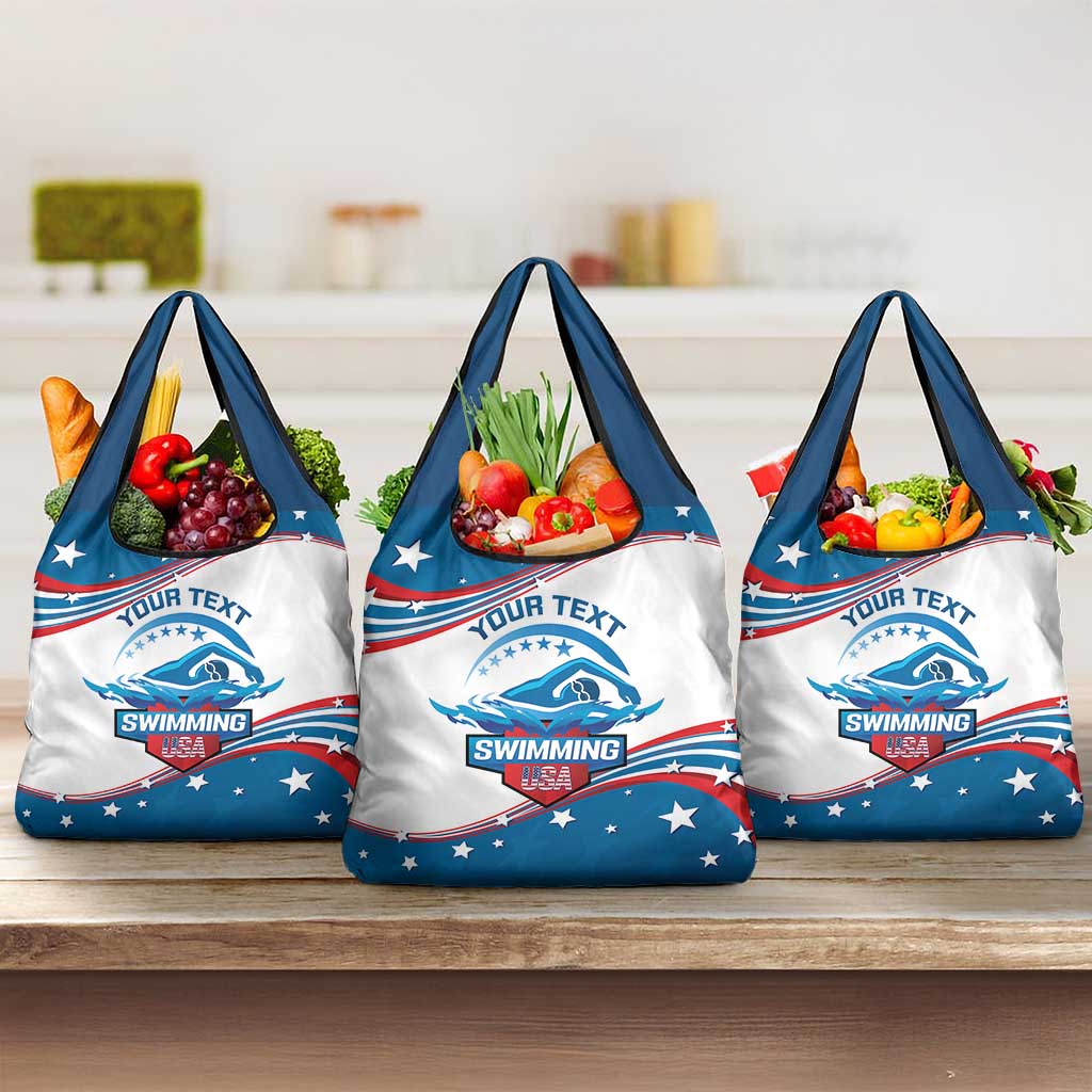 Personalized USA Swimming Grocery Bag We Are The Champions