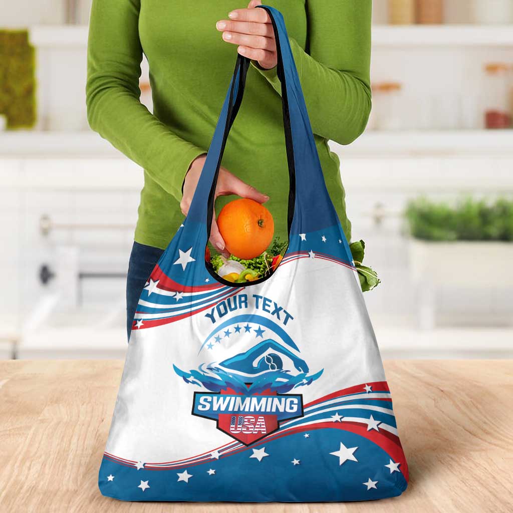 Personalized USA Swimming Grocery Bag We Are The Champions