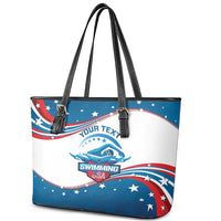 Personalized USA Swimming Leather Tote Bag 2024 We Are The Champions - Wonder Print Shop