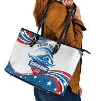 Personalized USA Swimming Leather Tote Bag 2024 We Are The Champions - Wonder Print Shop