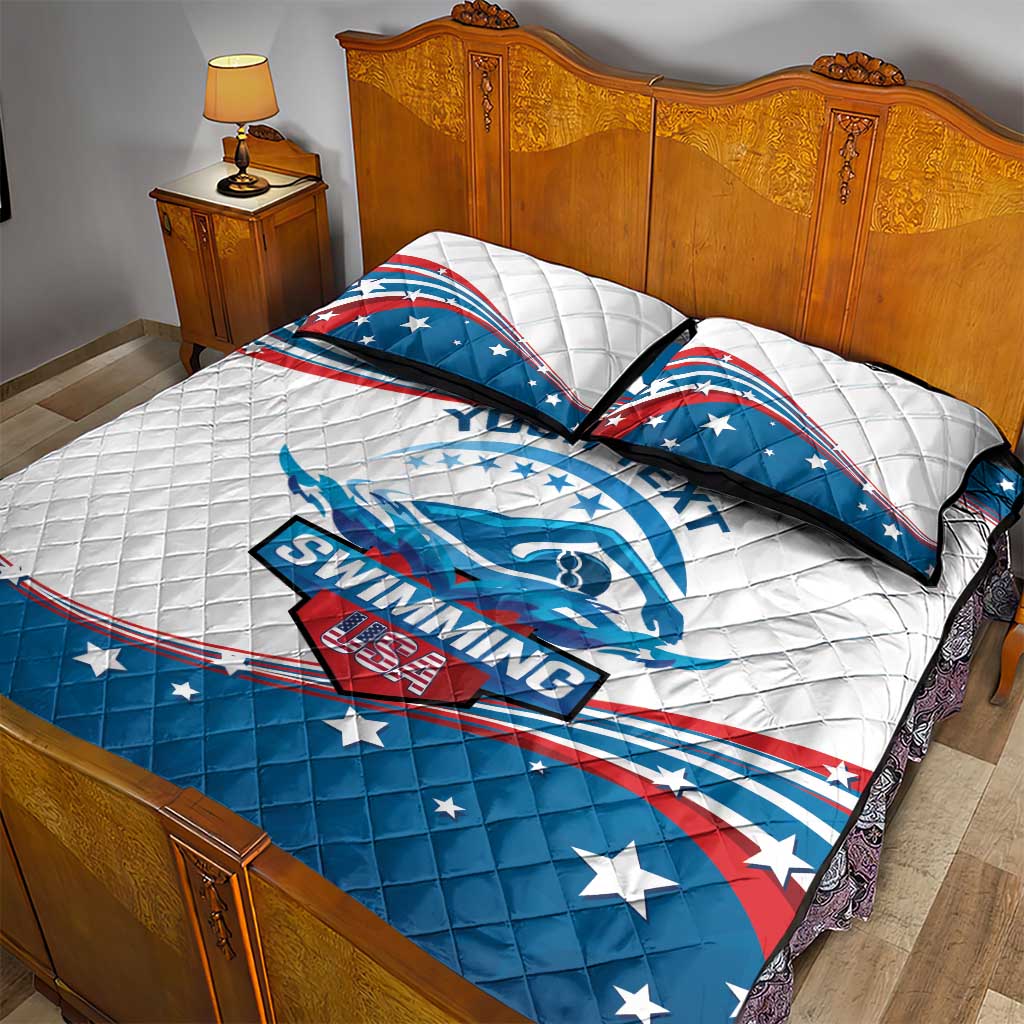 Personalized USA Swimming Quilt Bed Set 2024 We Are The Champions - Wonder Print Shop