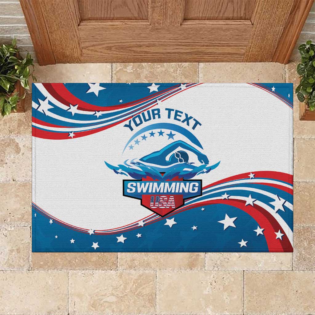 Personalized USA Swimming Rubber Doormat 2024 We Are The Champions - Wonder Print Shop