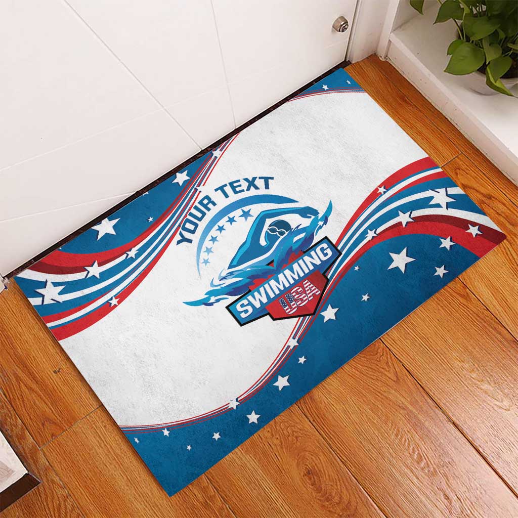 Personalized USA Swimming Rubber Doormat 2024 We Are The Champions - Wonder Print Shop
