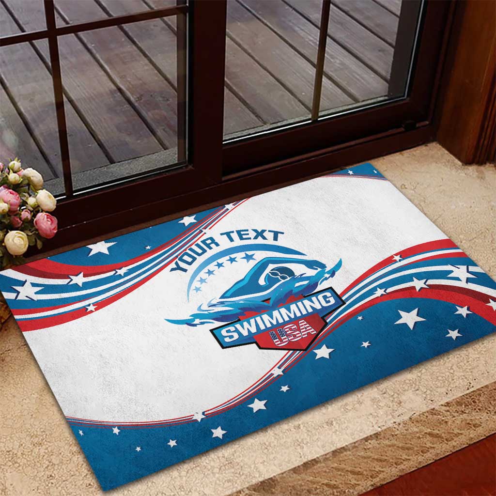 Personalized USA Swimming Rubber Doormat 2024 We Are The Champions - Wonder Print Shop
