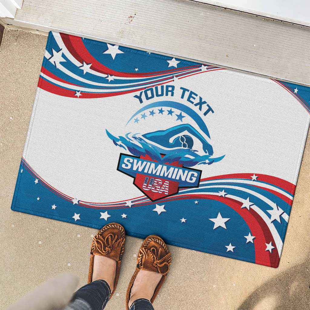 Personalized USA Swimming Rubber Doormat 2024 We Are The Champions - Wonder Print Shop