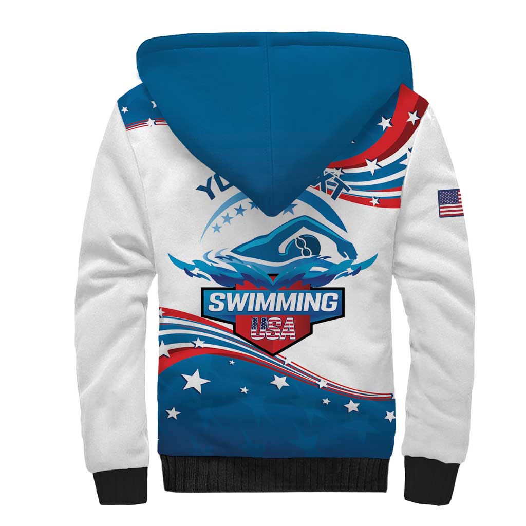 Personalized USA Swimming Sherpa Hoodie 2024 We Are The Champions - Wonder Print Shop