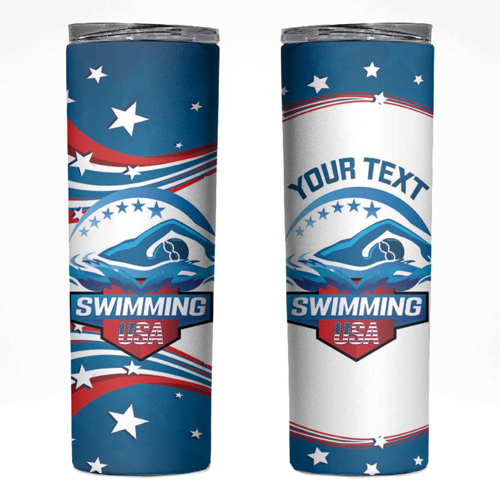 Personalized USA Swimming Skinny Tumbler 2024 We Are The Champions - Wonder Print Shop