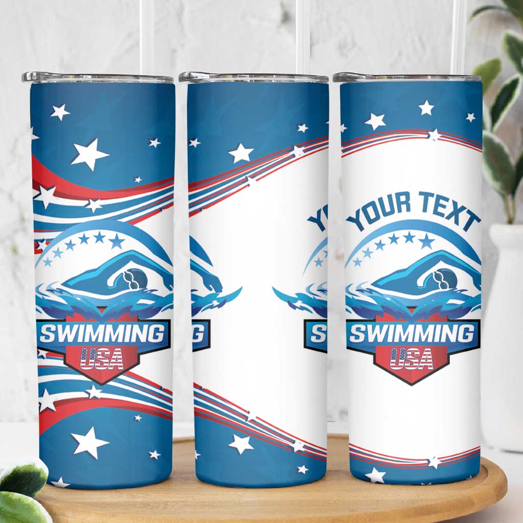 Personalized USA Swimming Skinny Tumbler 2024 We Are The Champions - Wonder Print Shop
