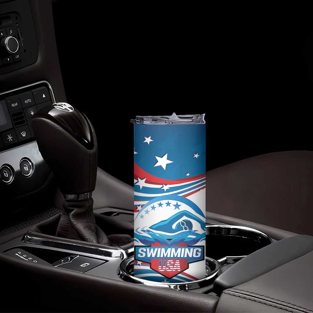 Personalized USA Swimming Skinny Tumbler 2024 We Are The Champions - Wonder Print Shop