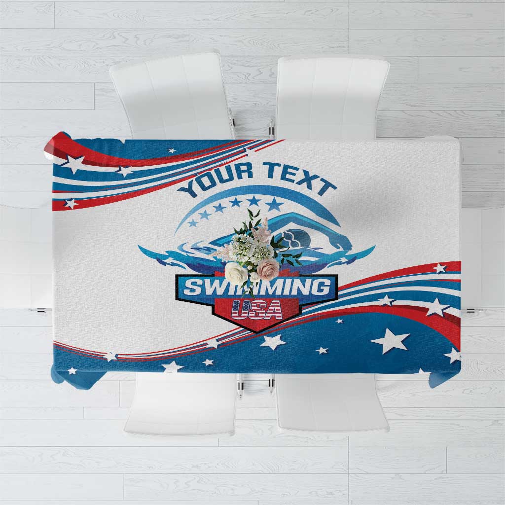 Personalized USA Swimming Tablecloth 2024 We Are The Champions - Wonder Print Shop