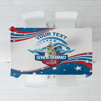 Personalized USA Swimming Tablecloth 2024 We Are The Champions - Wonder Print Shop