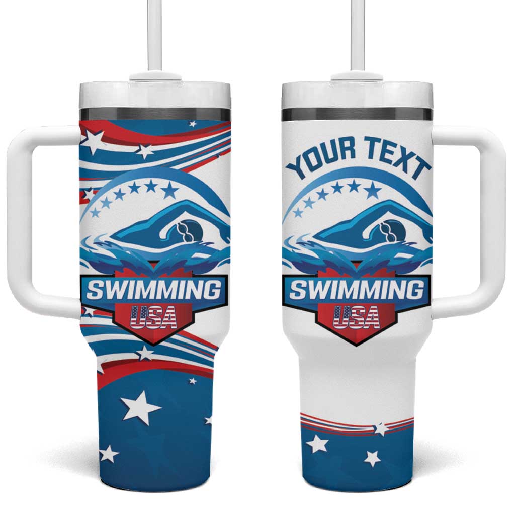 Personalized USA Swimming Tumbler With Handle 2024 We Are The Champions - Wonder Print Shop