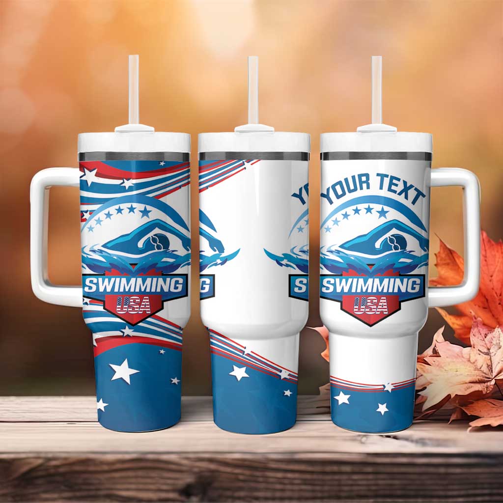 Personalized USA Swimming Tumbler With Handle 2024 We Are The Champions - Wonder Print Shop