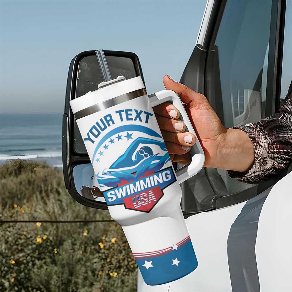 Personalized USA Swimming Tumbler With Handle 2024 We Are The Champions - Wonder Print Shop