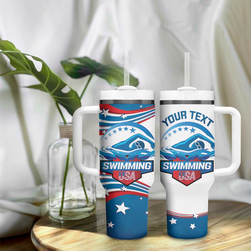 Personalized USA Swimming Tumbler With Handle 2024 We Are The Champions - Wonder Print Shop