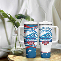 Personalized USA Swimming Tumbler With Handle 2024 We Are The Champions - Wonder Print Shop