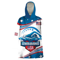 Personalized USA Swimming Wearable Blanket Hoodie 2024 We Are The Champions - Wonder Print Shop