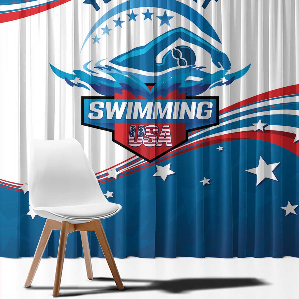 Personalized USA Swimming Window Curtain 2024 We Are The Champions - Wonder Print Shop