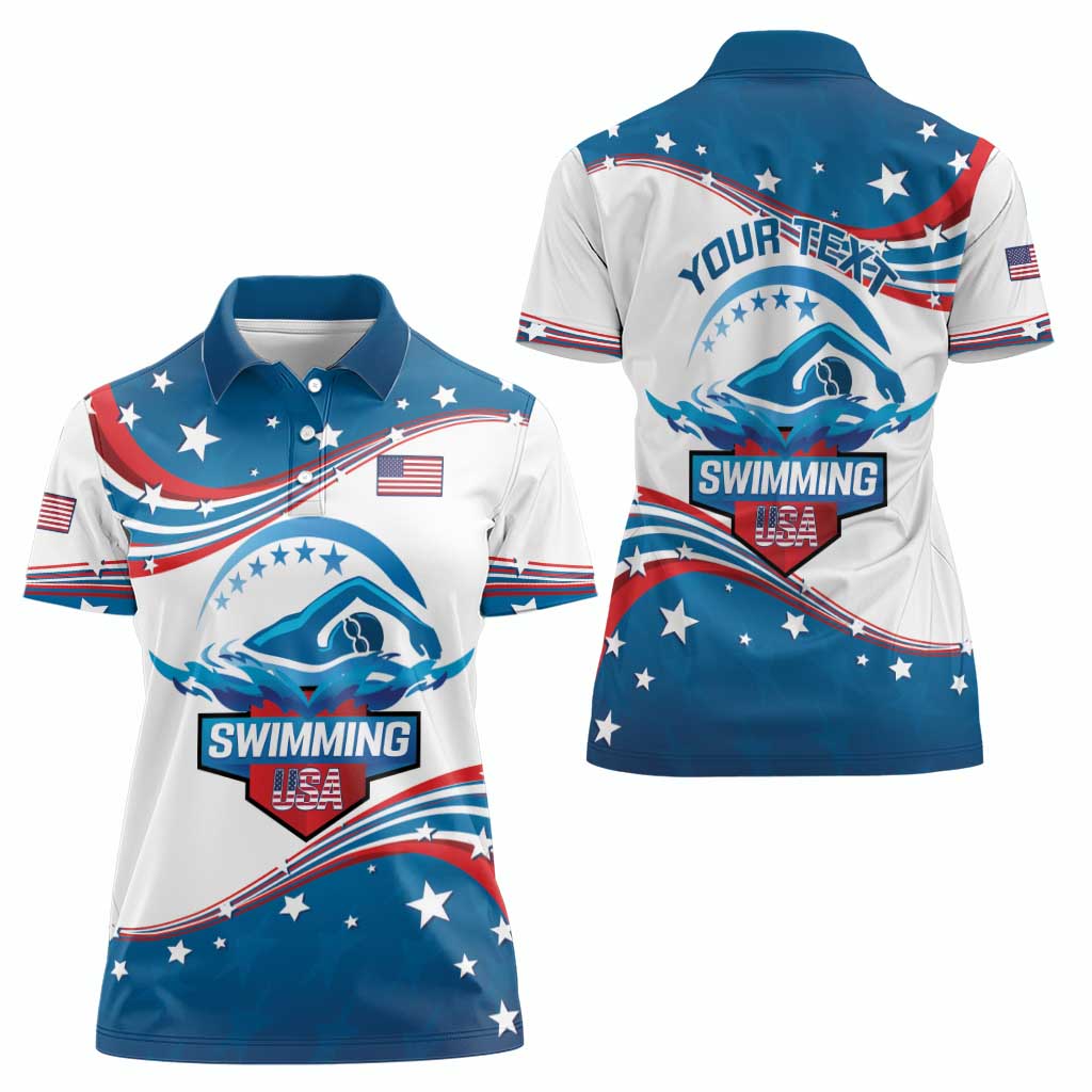 Personalized USA Swimming Women Polo Shirt 2024 We Are The Champions - Wonder Print Shop