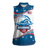Personalized USA Swimming Women Sleeveless Polo Shirt 2024 We Are The Champions - Wonder Print Shop