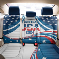 Personalized USA Gymnastics Back Car Seat Cover 2024 United States Flag Curve Style - Wonder Print Shop