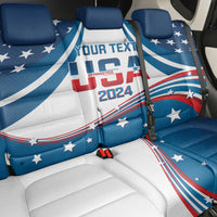 Personalized USA Gymnastics Back Car Seat Cover 2024 United States Flag Curve Style - Wonder Print Shop